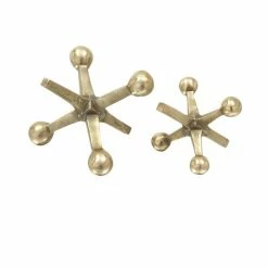Discount 👏 Grayson Lane Gold Aluminum Geometric Scultures - Set of 2 👍