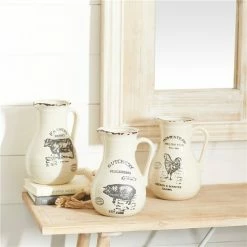 Cheap 👏 Grayson Lane White Farmhouse Porcelain Vases - Set of 3 👏 -GRAYSON LANE Sales 2022 330862821 AlternateImage1 l