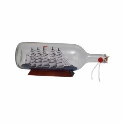 Outlet 🤩 Grayson Lane White Glass Ship in a Bottle 😍