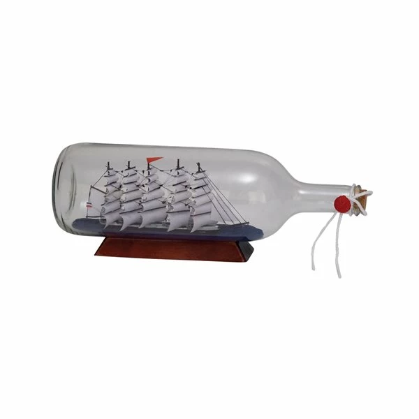 Outlet 🤩 Grayson Lane White Glass Ship in a Bottle 😍 1 Outlet 🤩 Grayson Lane White Glass Ship in a Bottle 😍