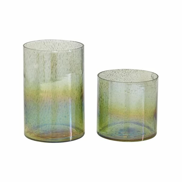 Brand new ❤️ Grayson Lane Green Glass Vases - Set of 2 👍 4 Brand new ❤️ Grayson Lane Green Glass Vases - Set of 2 👍 - Image 4