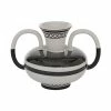 Brand new 😀 Grayson Lane White and Black Ceramic Vase 🛒