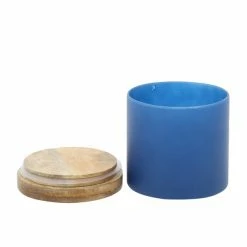 Best Pirce 💯 Grayson Lane Blue Mango Wood Jars - Set of 2 👏 -GRAYSON LANE Sales 2022 330862859 AlternateImage4 l