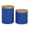 Best Pirce 💯 Grayson Lane Blue Mango Wood Jars - Set of 2 👏