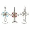 Hot Sale ❤️ Grayson Lane Assorted Colours Metal Cross Sculptures - Set of 3 🔥