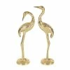 Best Sale 👍 Grayson Lane Gold Aluminum Flamingo Sculptures - Set of 2 ⌛
