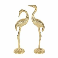 Best Sale π Grayson Lane Gold Aluminum Flamingo Sculptures - Set of 2 β