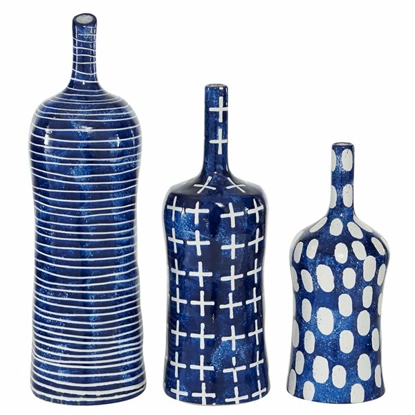 Hot Sale π Grayson Lane Blue Stoneware Vases - Set of 3 β€οΈ 1 Hot Sale π Grayson Lane Blue Stoneware Vases - Set of 3 β€οΈ