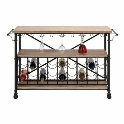 Best reviews of 🔥 Grayson Lane 48-in x 31-in Brown Metal Wine Rack ✨