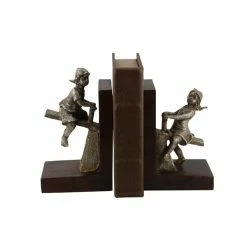 Wholesale 🧨 Grayson Lane Brown Polystone Childen Bookends - Set of 2 🌟 -GRAYSON LANE Sales 2022 330862881 AlternateImage4 l