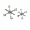 New ⭐ Grayson Lane Silver Aluminum Geometric Scultures - Set of 3 👏