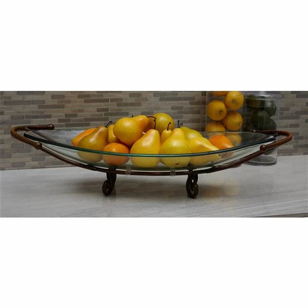 Buy ๐งจ Grayson Lane Brass and Glass Serving Bowl ๐ 2 Buy ๐งจ Grayson Lane Brass and Glass Serving Bowl ๐ - Image 2