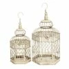 Budget 🧨 Grayson Lane Cream Metal Birdcages - Set of 2 🎁