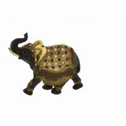 Best deal 💯 Grayson Lane Gold Polystone Elephant Sculptures - Set of 3 🎉 -GRAYSON LANE Sales 2022 330862900 AlternateImage4 l