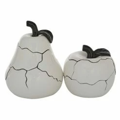 Buy 🌟 Grayson Lane White Domolite Fruit Sculptures - Set of 2 ✨