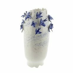 Top 10 😍 Grayson Lane White and Blue Ceramic Vase with Birds 🎁 -GRAYSON LANE Sales 2022 330862912 AlternateImage4 l