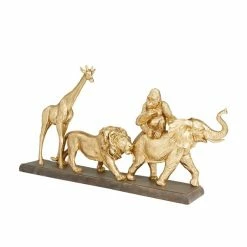 Outlet ❤️ Grayson Lane Gold Safari Animals Polystone Sculpture 😉