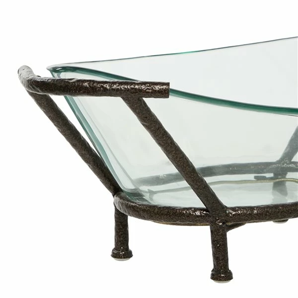 Promo ⌛ Grayson Lane Copper and Clear Glass Serving Bowl 😍 3 Promo ⌛ Grayson Lane Copper and Clear Glass Serving Bowl 😍 - Image 3