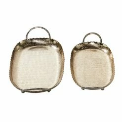 Best Sale 🥰 Grayson Lane Gold Aluminum Trays - Set of 2 🤩 -GRAYSON LANE Sales 2022 330862935 AlternateImage4 l