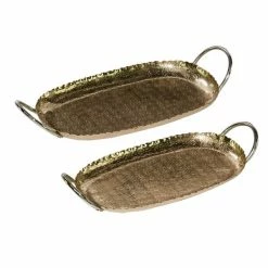 Best Sale 🥰 Grayson Lane Gold Aluminum Trays - Set of 2 🤩