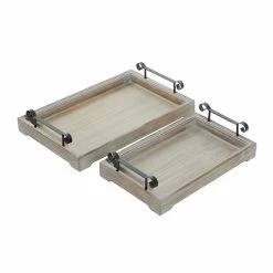 Coupon ✨ Grayson Lane Beige Wood Trays - Set of 2 ⭐ -GRAYSON LANE Sales 2022 330862948 AlternateImage4 l