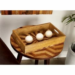 Buy ✨ Grayson Lane Brown Wood Trays - Set of 3 👍 -GRAYSON LANE Sales 2022 330862951 AlternateImage1 l