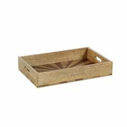 Buy ✨ Grayson Lane Brown Wood Trays - Set of 3 👍 -GRAYSON LANE Sales 2022 330862951 AlternateImage4 l