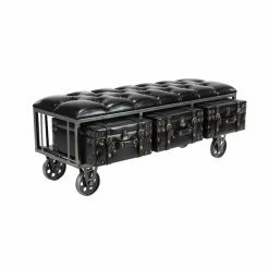Coupon 🤩 Grayson Lane Industrial Shiny Black Storage Bench 🤩 -GRAYSON LANE Sales 2022 330901639 AlternateImage5 l