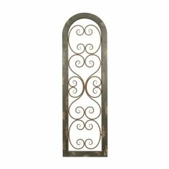 Wholesale 🎉 Grayson Lane 48-in H x 15-in W Brown Metal Transitional Ornamental Wall Accent 🤩