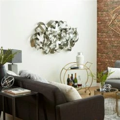 Hot Sale 💯 Grayson Lane 36-in H x 53-in W Grey Metal Modern/Contemporary Abstract Wall Accent 🌟 -GRAYSON LANE Sales 2022 330901646 AlternateImage2 l