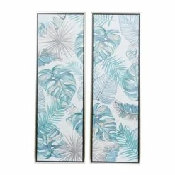 Flash Sale 🌟 Grayson Lane Silver Wood Framed 47.25-in H x 15.75-in W Floral Canvas Hand-Painted Painting 👍