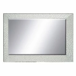 Deals ✔️ Grayson Lane 46.31-in L X 31.19-in W Modern Rectangle Clear Framed Wall Mirror 🧨