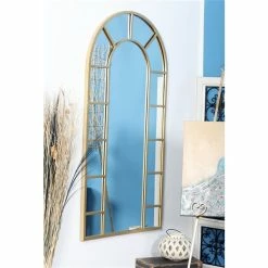 Hot Sale ⌛ Grayson Lane 60-in L X 32-in W Traditional Arch Gold Framed Wall Mirror 😀 -GRAYSON LANE Sales 2022 330901658 AlternateImage1 l