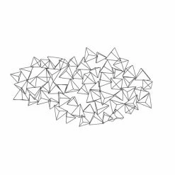 Promo 🔔 Grayson Lane 27-in H x 48-in W Black Metal Modern Abstract Wall Accent 🌟