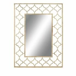 New ⭐ Grayson Lane 50-in L X 38.13-in W Glam Rectangle Gold Framed Wall Mirror 🛒