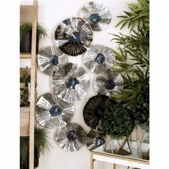 Budget ⭐ Grayson Lane 28-in H x 46-in W Silver Metal Modern/Contemporary Floral and Botanical Wall Accent 🔥 -GRAYSON LANE Sales 2022 330901695 AlternateImage3 l