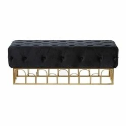 Brand new 👏 Grayson Lane Modern Black/Metallic Gold Accent Bench ✔️ -GRAYSON LANE Sales 2022 330901696 AlternateImage7 l