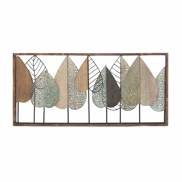 Best Pirce ⭐ Grayson Lane 22-in H x 47-in W Brown MDF and Metal Modern/Contemporary Floral and Botanical Wall Accent 🤩 5 Best Pirce ⭐ Grayson Lane 22-in H x 47-in W Brown MDF and Metal Modern/Contemporary Floral and Botanical Wall Accent 🤩 - Image 5