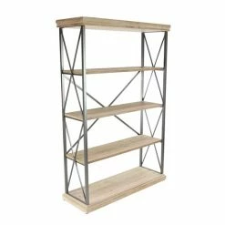 Coupon ⌛ Grayson Lane 17-in D x 48-in W x 72-in H 5-Tier Decorative Wood Shelves 🎁