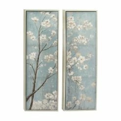 Best Pirce 🥰 Grayson Lane Silver Wood Framed 59-in H x 20-in W Floral Wood Painting 🔥 -GRAYSON LANE Sales 2022 330901704 AlternateImage5 l