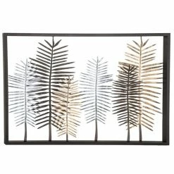 Discount 👍 Grayson Lane 30-in H x 45-in W Black Metal Modern/Contemporary Floral and Botanical Wall Accent ⌛