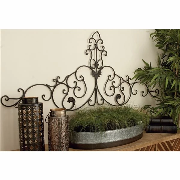 Discount ⌛ Grayson Lane 24-in H x 59-in W Brown Metal Transitional Ornamental Wall Accent ⌛ 2 Discount ⌛ Grayson Lane 24-in H x 59-in W Brown Metal Transitional Ornamental Wall Accent ⌛ - Image 2