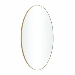 Brand new 🛒 Grayson Lane 40-in L X 24-in W Contemporary Oval Gold Framed Wall Mirror 🔥 -GRAYSON LANE Sales 2022 330901715 AlternateImage5 l