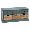 Wholesale 🔥 Grayson Lane Rustic Blue Storage Bench ✨