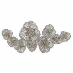 Best reviews of ⭐ Grayson Lane 20-in H x 45-in W Grey Metal Transitional Floral and Botanical Wall Accent 🎁