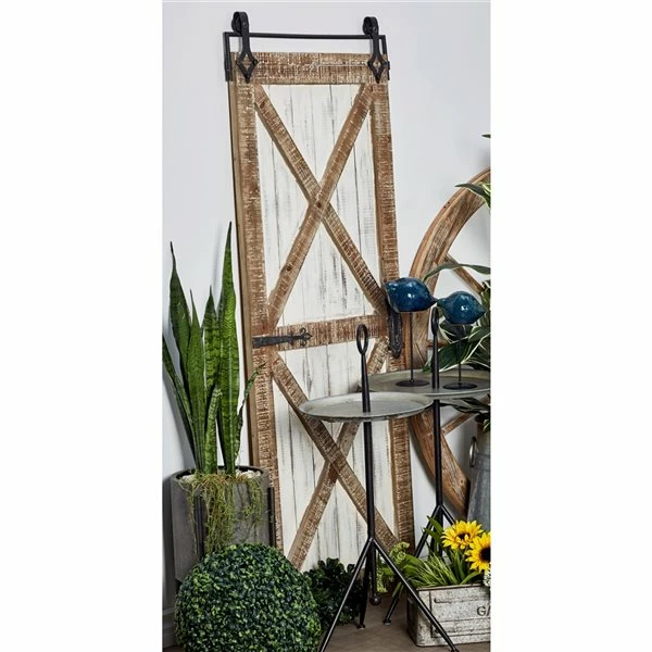 Coupon ✔️ Grayson Lane 67-in H x 25-in W Brown Metal and Wood Farmhouse/Rustic Abstract Wall Accent 🎁 2 Coupon ✔️ Grayson Lane 67-in H x 25-in W Brown Metal and Wood Farmhouse/Rustic Abstract Wall Accent 🎁 - Image 2