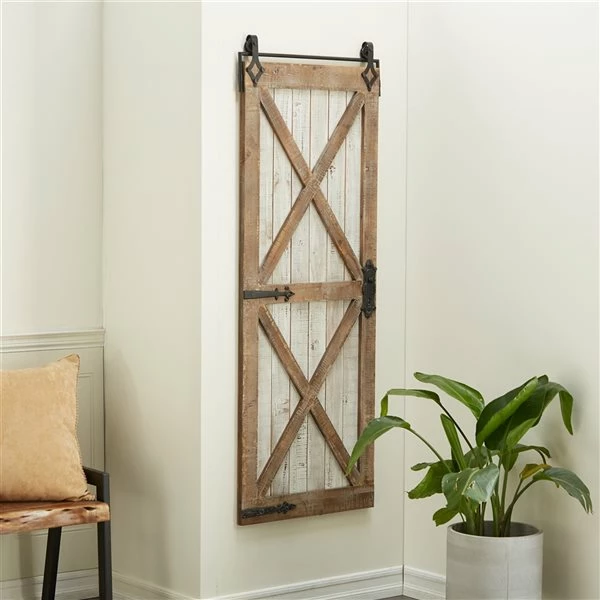 Coupon ✔️ Grayson Lane 67-in H x 25-in W Brown Metal and Wood Farmhouse/Rustic Abstract Wall Accent 🎁 3 Coupon ✔️ Grayson Lane 67-in H x 25-in W Brown Metal and Wood Farmhouse/Rustic Abstract Wall Accent 🎁 - Image 3