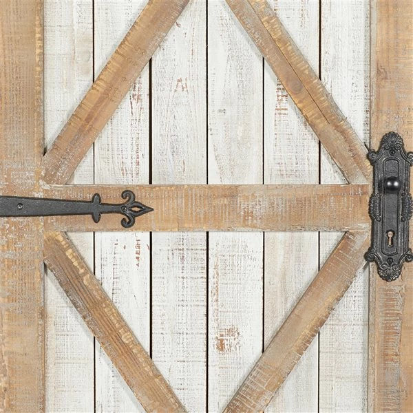 Coupon ✔️ Grayson Lane 67-in H x 25-in W Brown Metal and Wood Farmhouse/Rustic Abstract Wall Accent 🎁 4 Coupon ✔️ Grayson Lane 67-in H x 25-in W Brown Metal and Wood Farmhouse/Rustic Abstract Wall Accent 🎁 - Image 4