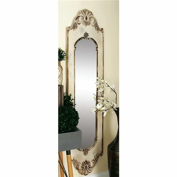 Deals 💯 Grayson Lane 72-in L X 16-in W Vintage Irregular White Framed Wall Mirror 😀 2 Deals 💯 Grayson Lane 72-in L X 16-in W Vintage Irregular White Framed Wall Mirror 😀 - Image 2