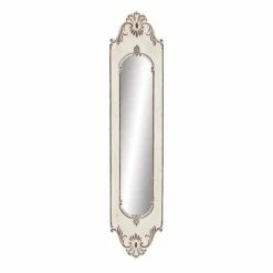 Deals 💯 Grayson Lane 72-in L X 16-in W Vintage Irregular White Framed Wall Mirror 😀